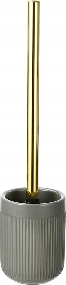 Wc Kefe Szürke Arany Nyéllel Kerámia Stílusos Tartós