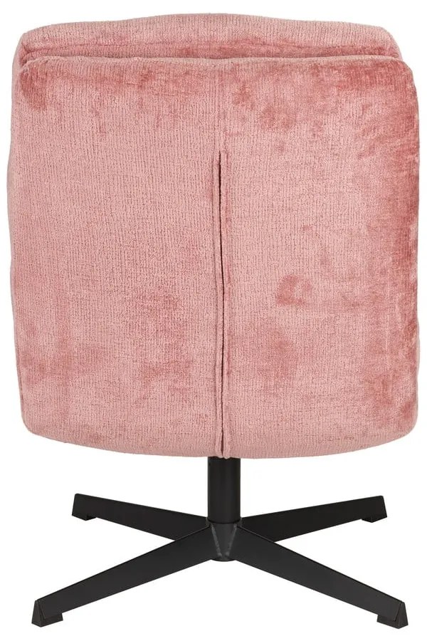 Rózsaszín forgó fotel Kai – White Label