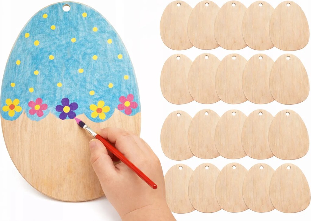 20x Tojás tojás Fa Húsvéti Díszek húsvéti tojás nád festés 10cm