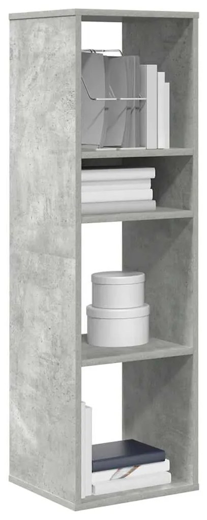 könyvszekrény betonszürke 34x31x112 cm szerelt fa