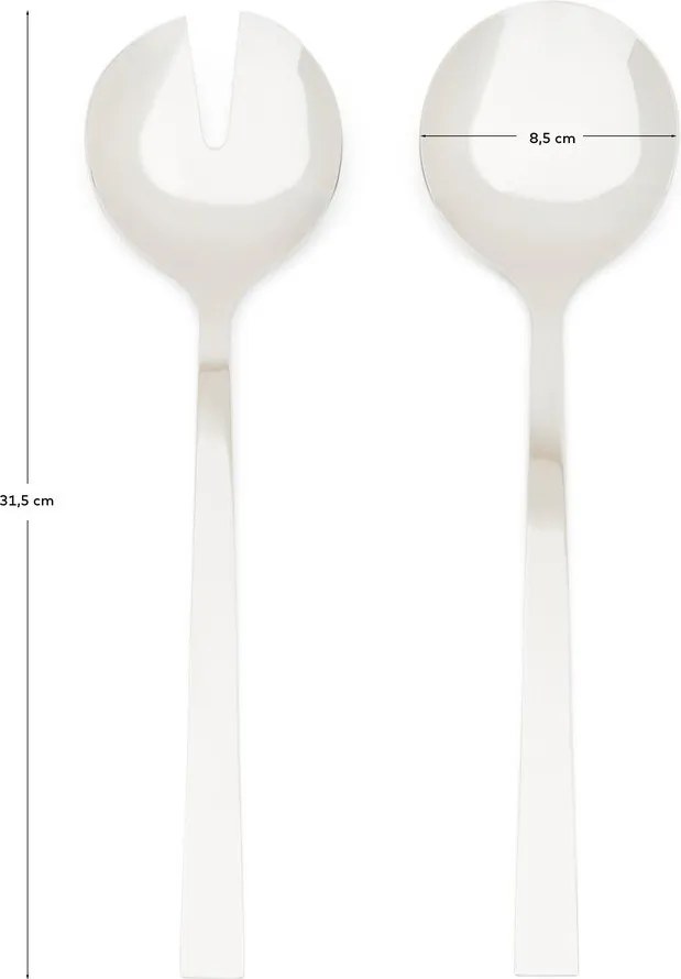 Rozsdamentes acél salátaszedő 2 db-os Nirela – Kave Home