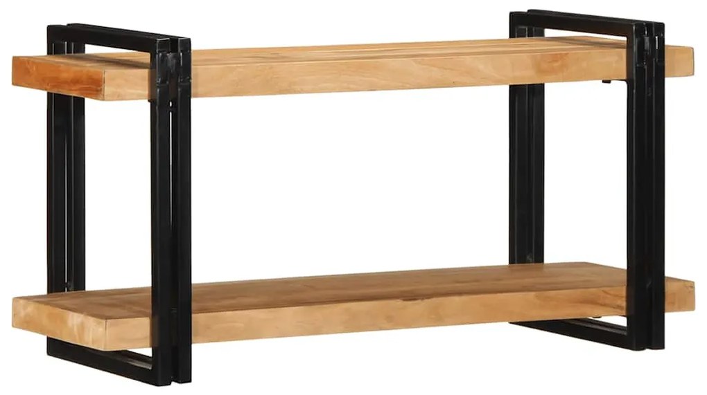 fali polc 90x33x45 cm tömör fa akácfa