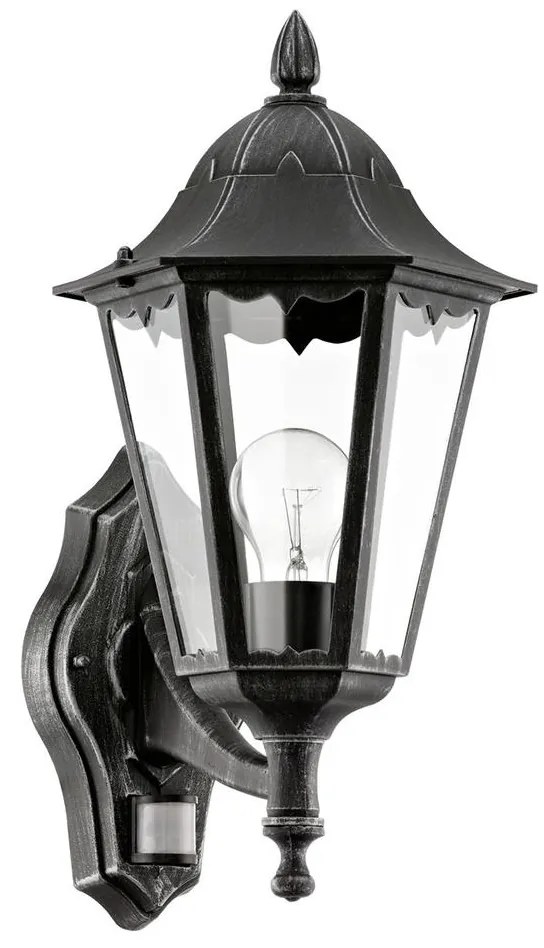 Eglo 93458 - Kültéri Fali láma érzékelővel NAVEDO 1xE27/60W/230V