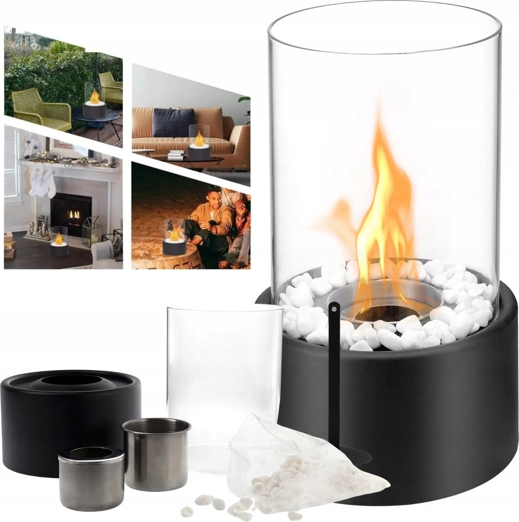 Szabadon Álló Biokandalló Kis Bio Hordozható Kandalló