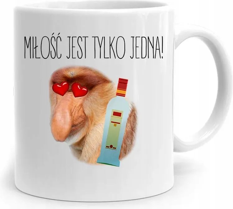 Vicces Bögre Hordozó Janusz A Szerelem Egy! fényképes nyomattal