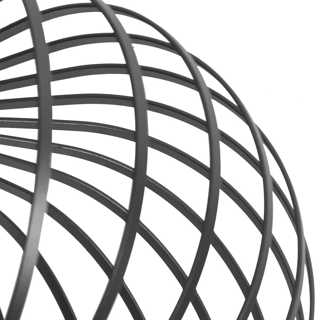 Okos mennyezeti lámpa fekete 39 cm, Wi-Fi-vel G95 - Johanna