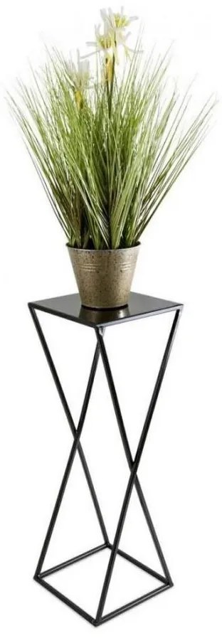 Virágállvány 70x24 cm fekete színben