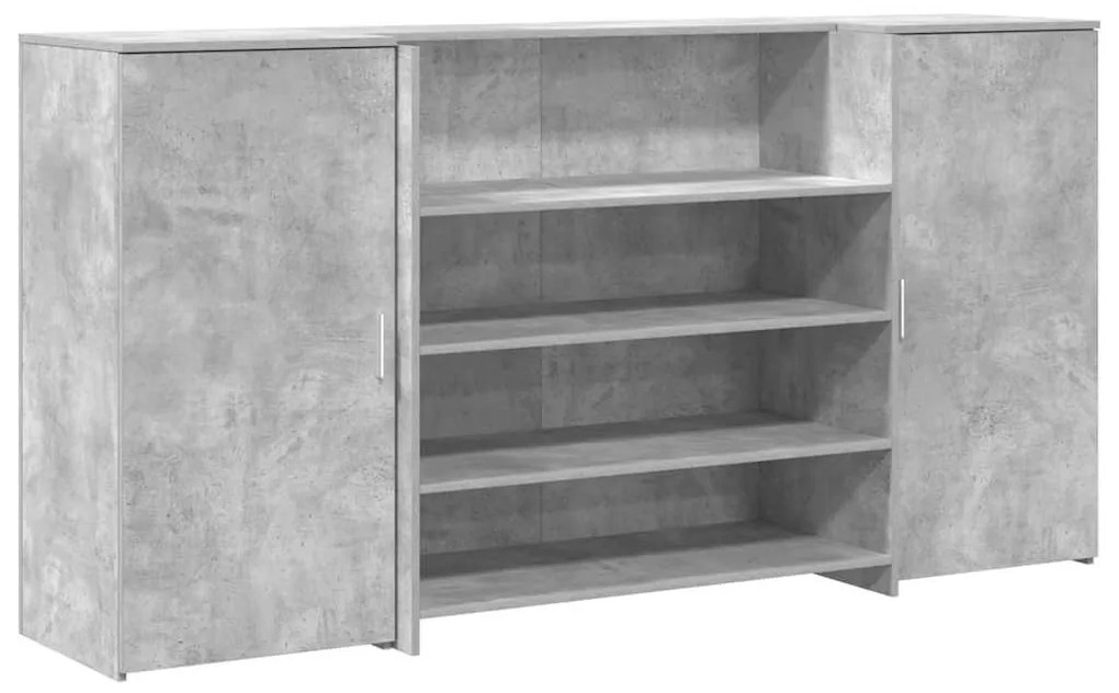 recepciós pult betonszürke 200x50x103,5 cm szerelt fa