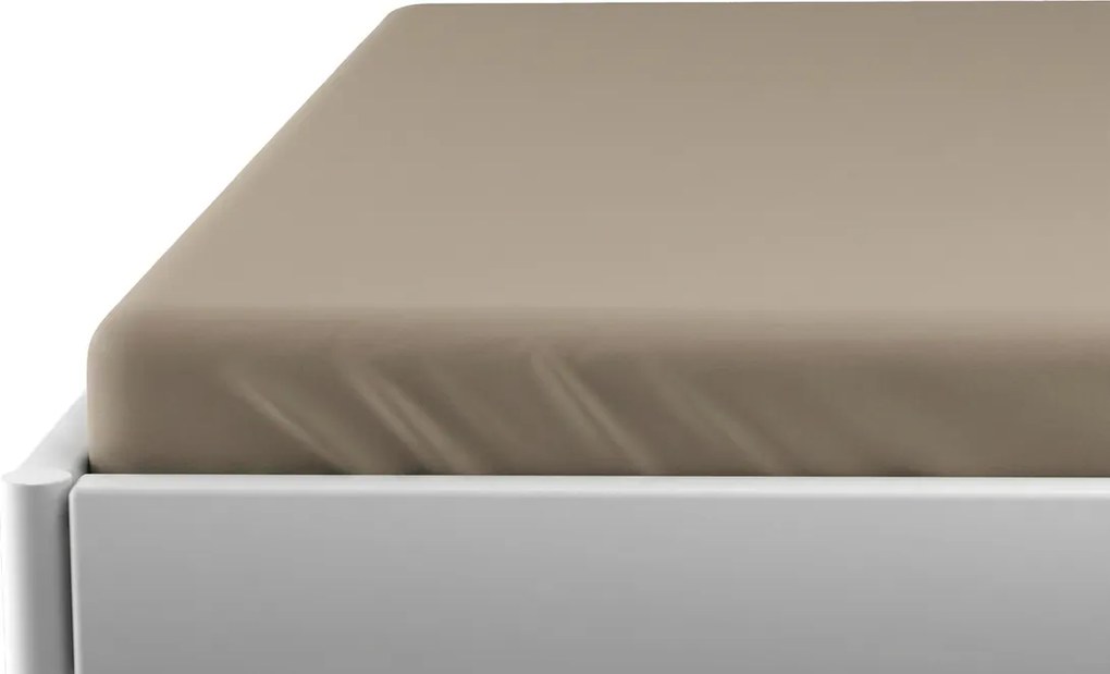 Jersey világosbarna lepedő gyerekágyhoz 70 x 140 cm