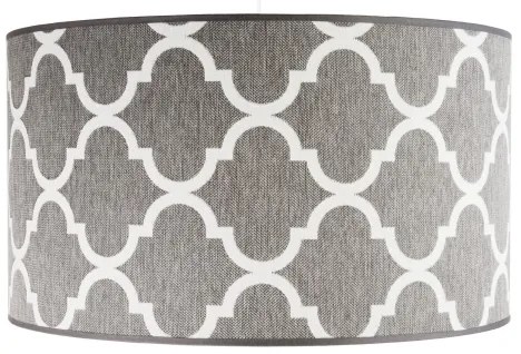 Duolla - Csillár zsinóron MAROKO 1xE27/40W/230V átm. 45 cm szürke/fehér