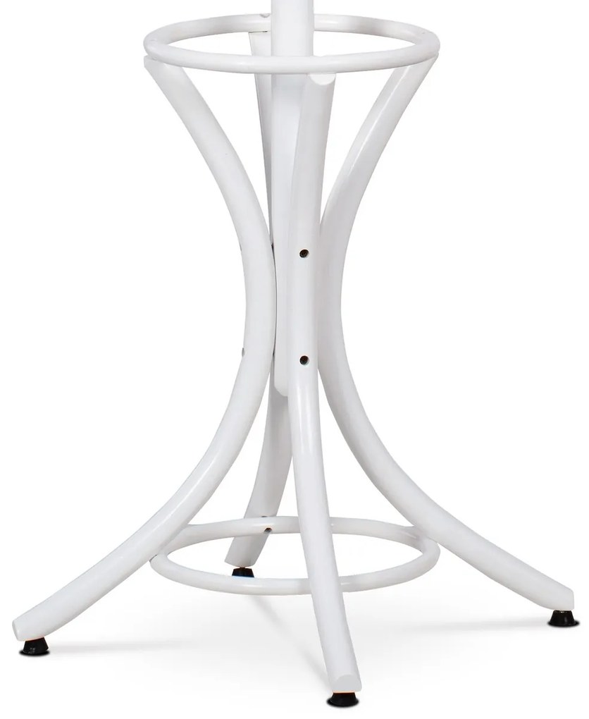 Masszív fa fogas, matt fehér, 186 cm