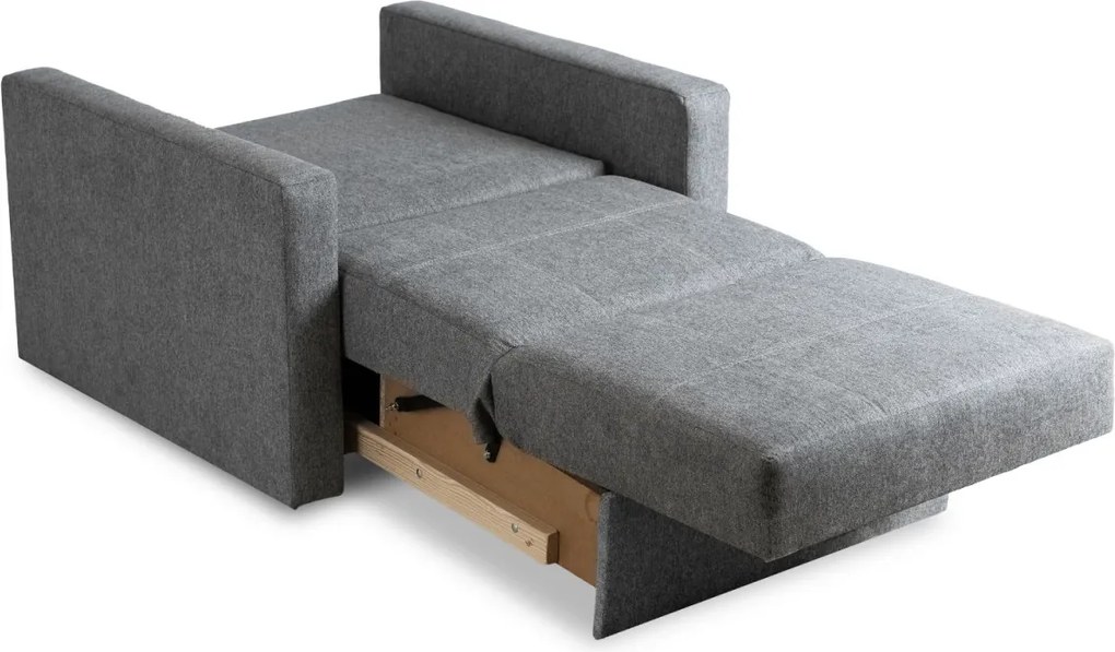 2 db-os szett, egyszemélyes ágyazható fotel szürke színben MILAN 1