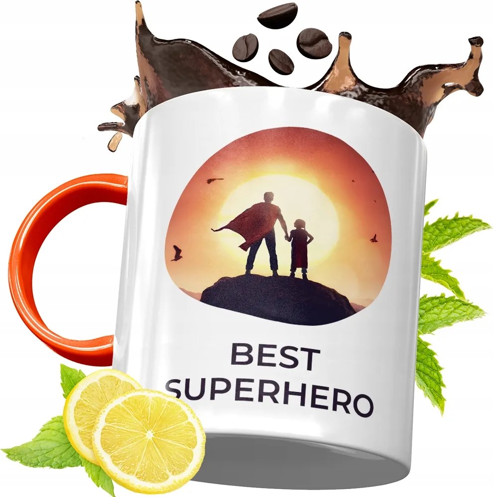 Narancssárga Bögre Apák Napjára Ajándék fényképes nyomtatással