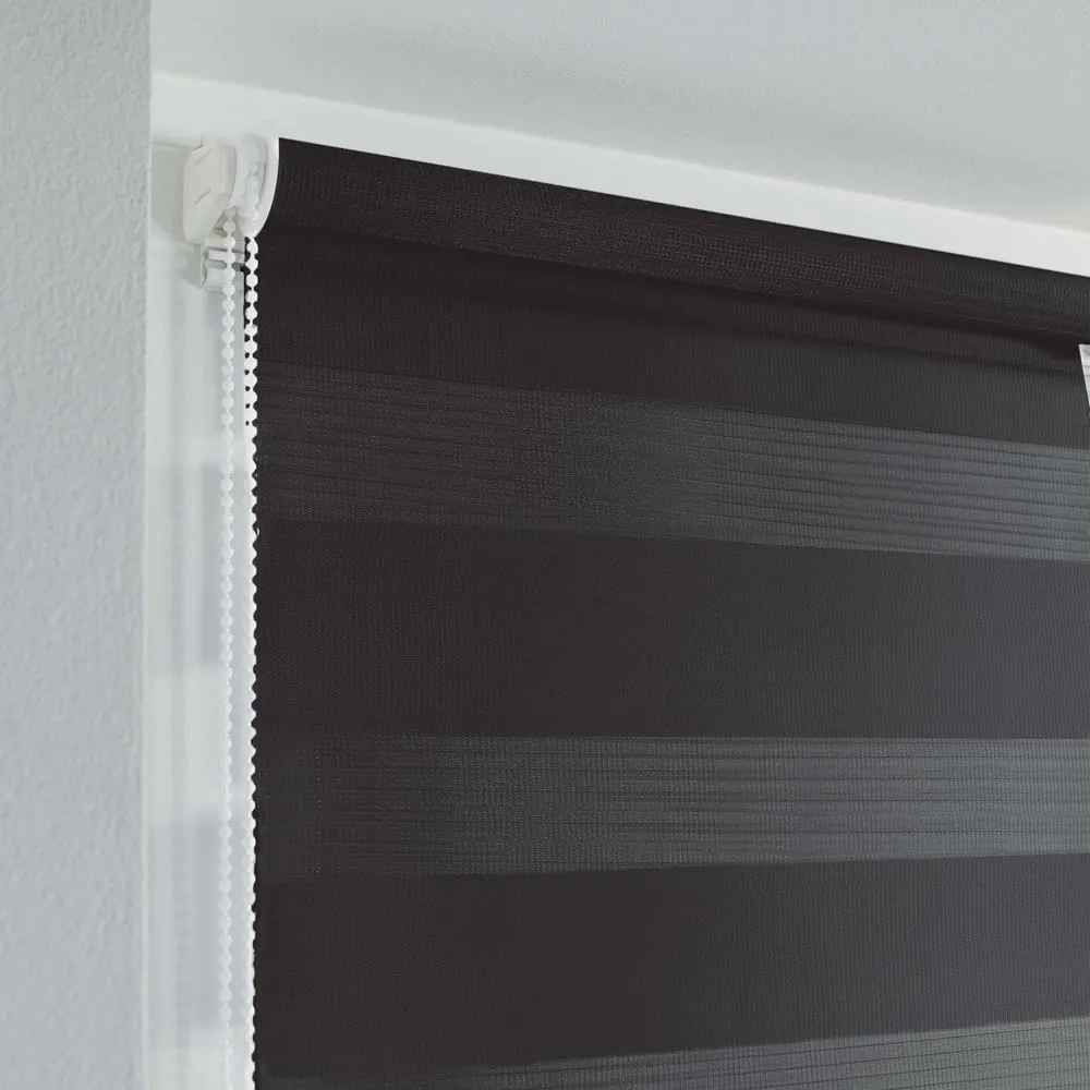 Fekete textil nappali-éjszakai roló 60x90 cm Daynight – douceur d'intérieur
