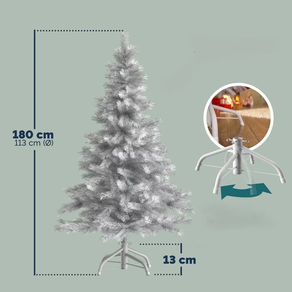 Deuba Műfenyő karácsonyfa 180 cm - fehér