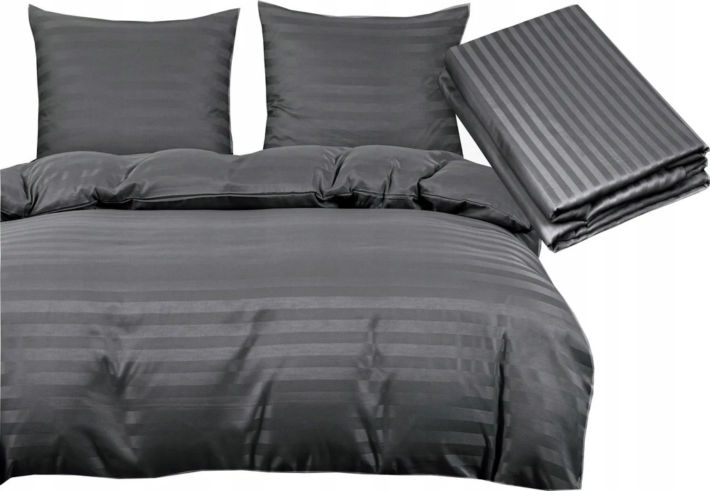 Szállodai damaszt ágyneműhuzat 200x220 2párnahuzat+ Lepedő acélszín