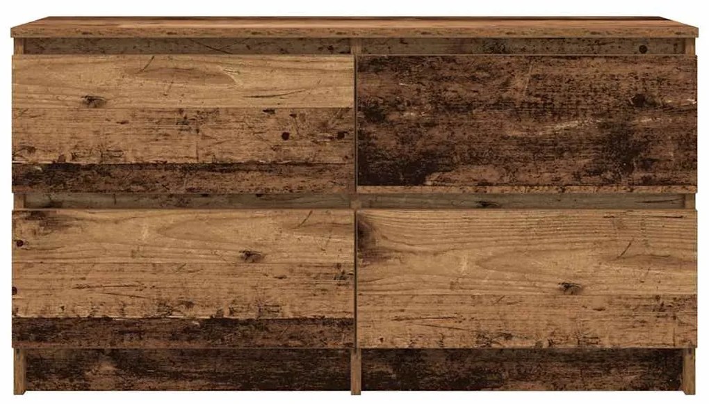 antik fa színű szerelt fa TV-szekrény 100x35x54 cm