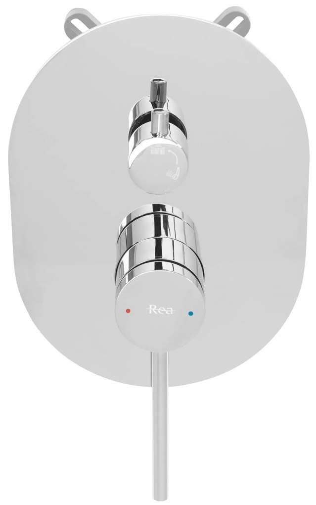 Rea Oval, rejtett zuhanygarnitúra + BOX, króm, REA-P8415
