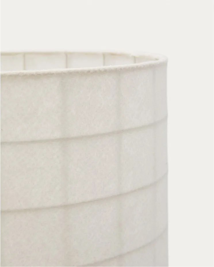 Fehér-fekete állólámpa textil búrával (magasság 142 cm) Dulan – Kave Home