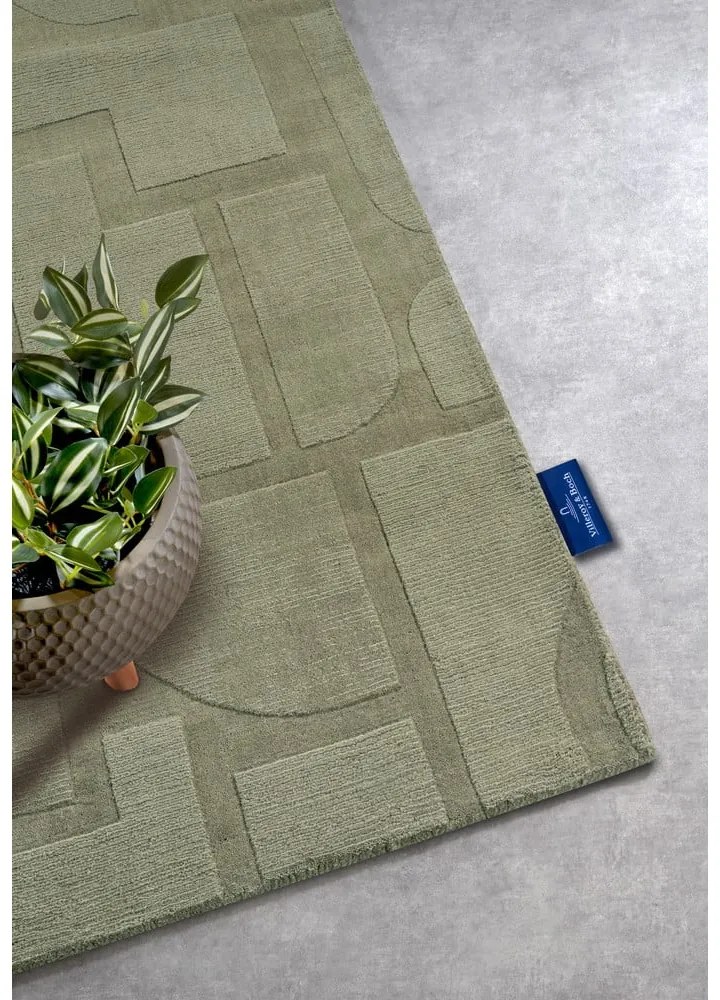 Zöld kézi szövésű gyapjú futószőnyeg 80x250 cm Alexis – Villeroy&Boch