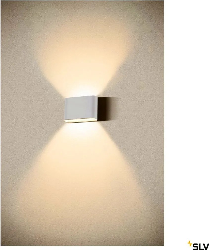 SLV 1007143 OVAL Modern Kültéri Fali Lámpa Fekete, Átlátszó LED IP65