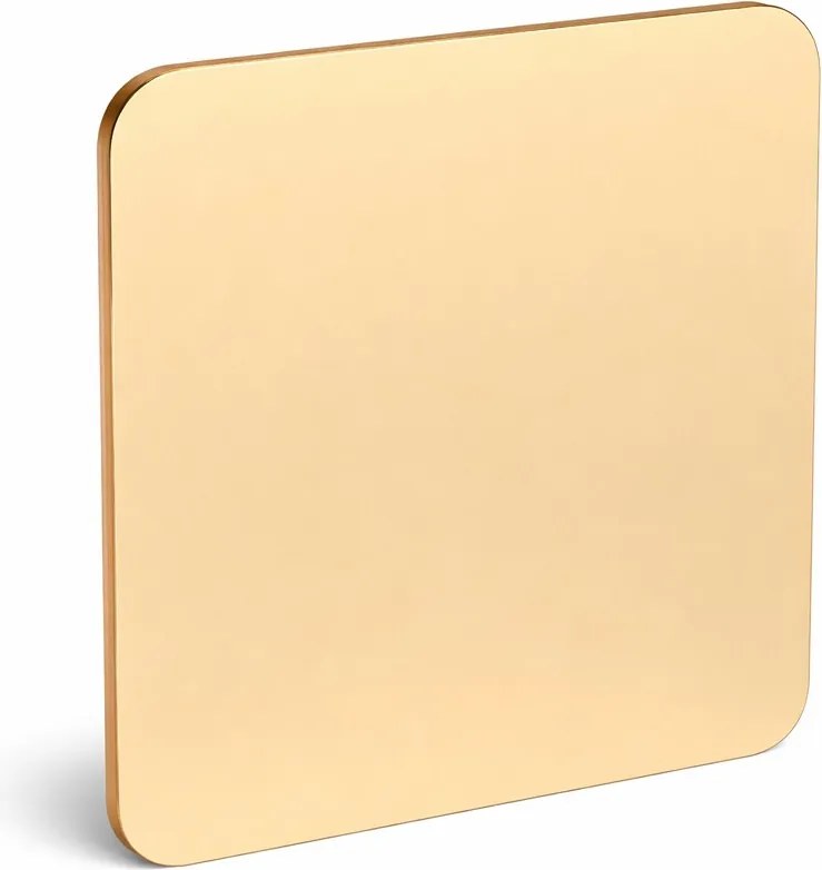 Akril tükör arany 3 mm, lekerekített négyzet, 35x35cm dekoráció,dísz