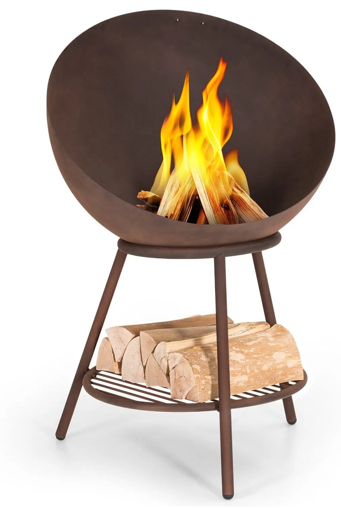Blumfeldt Azuma, tűzrakóhely, Ø 66 cm, 2 mm, faszén- és grillrács, esővédő, piszkavas