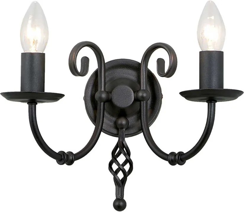 Elstead Lighting ARTISAN ART2-BLACK Fali lámpa 2x60W/E14