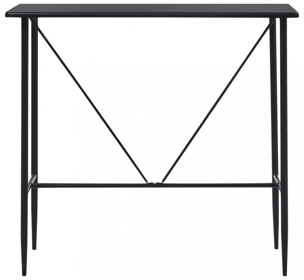 fekete MDF bárasztal 120 x 60 x 110 cm