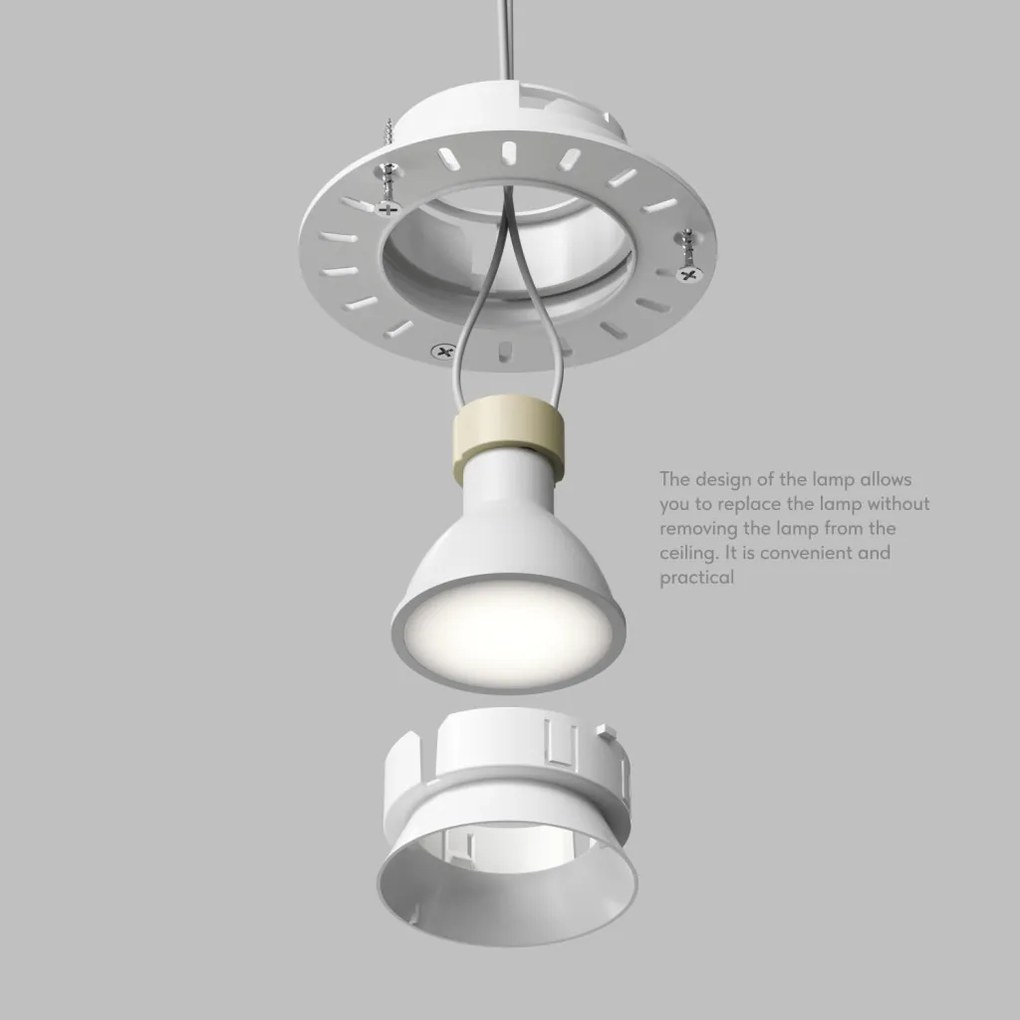 Vibi series recessed trimless downlight — DK/EU-3055-WH