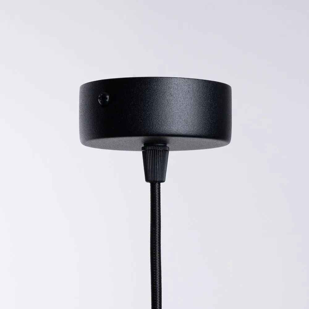 Fehér-fekete függőlámpa üveg búrával Belinda – Sollux