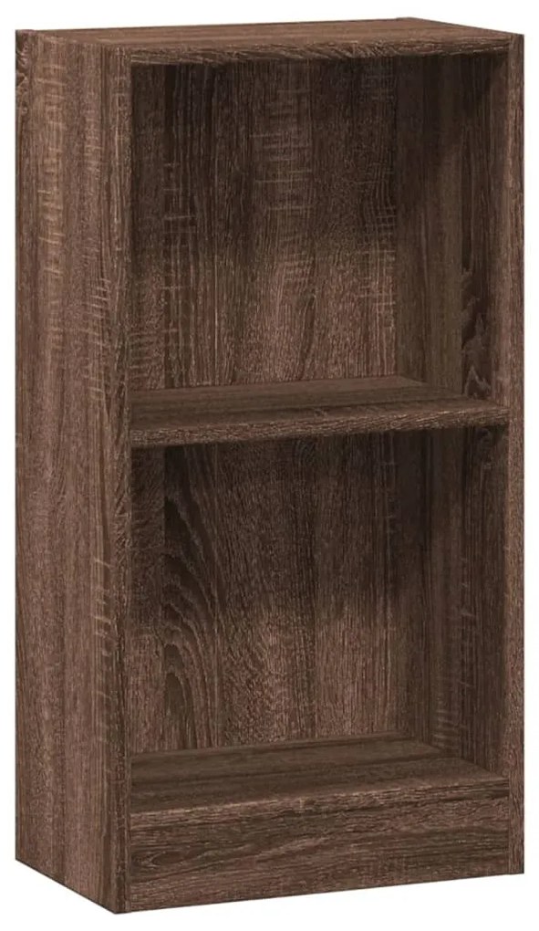 barna tölgy színű szerelt fa könyvszekrény 40 x 24 x 76 cm