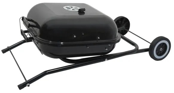 Hordozható faszenes grillsütő fekete