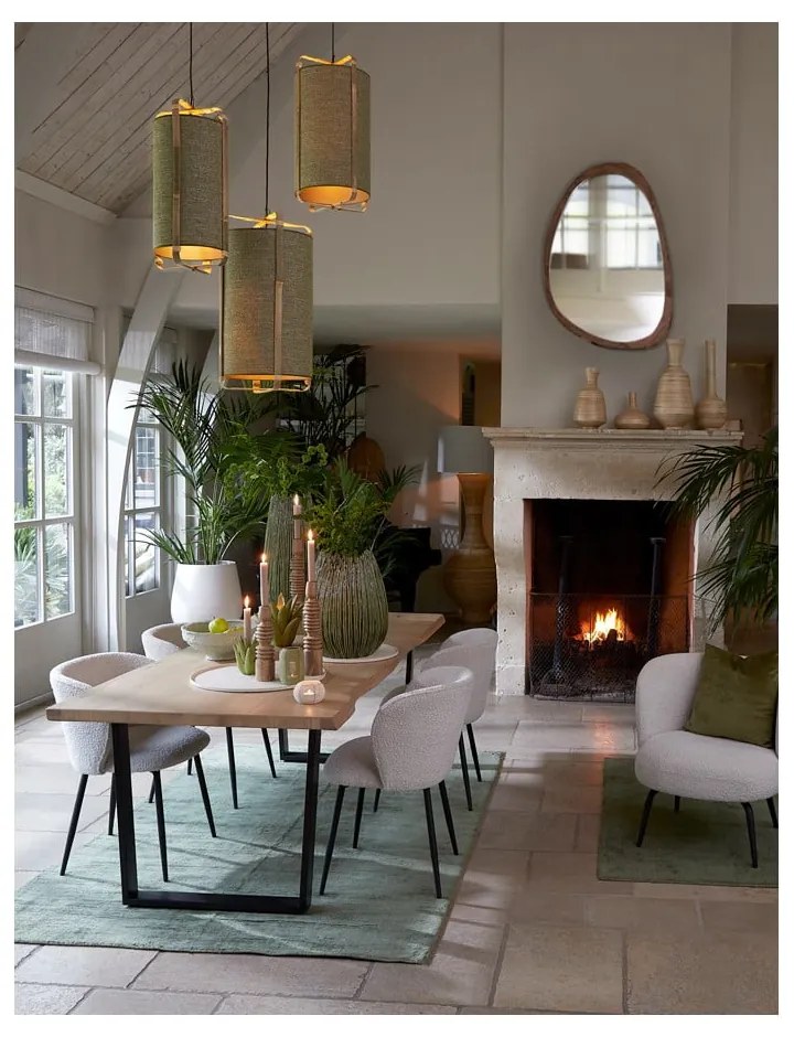 Fali tükör tömörfa kerettel 120x80 cm Sonora – Light & Living