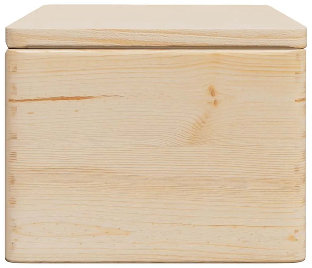 Fa doboz fedővel 40x30x23 cm tömör fa fenyő