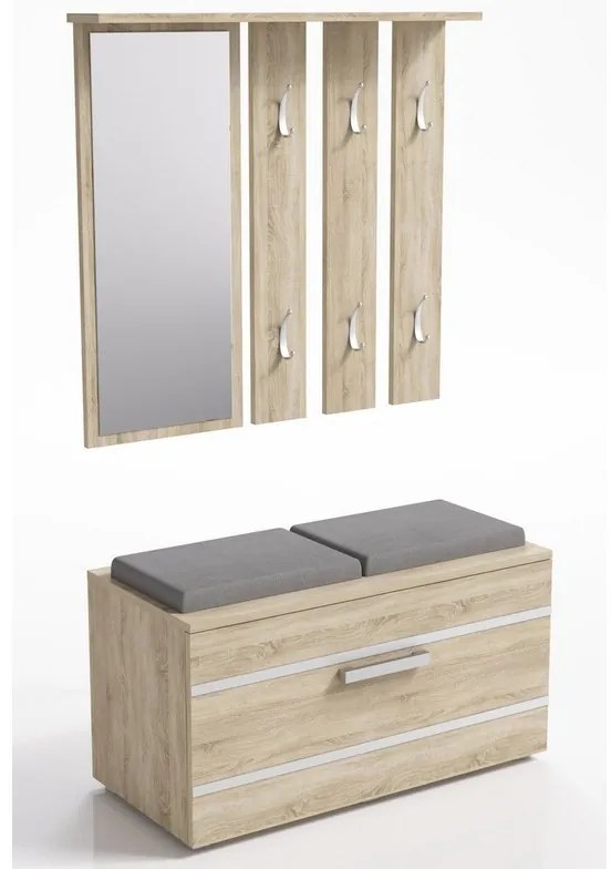 Odell Opal előszobafal, 85x45x35 cm, sonoma