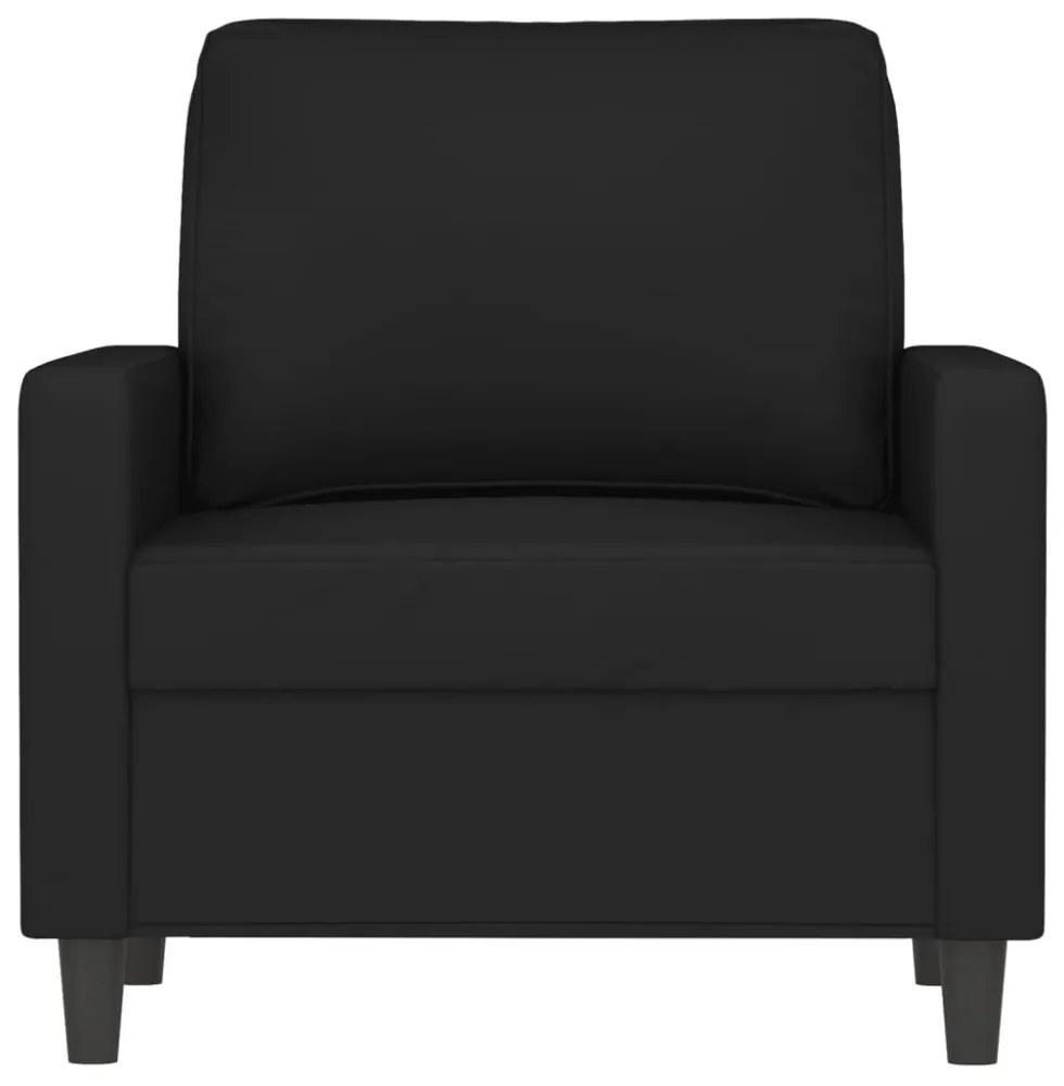 fekete bársony kanapéfotel 60 cm