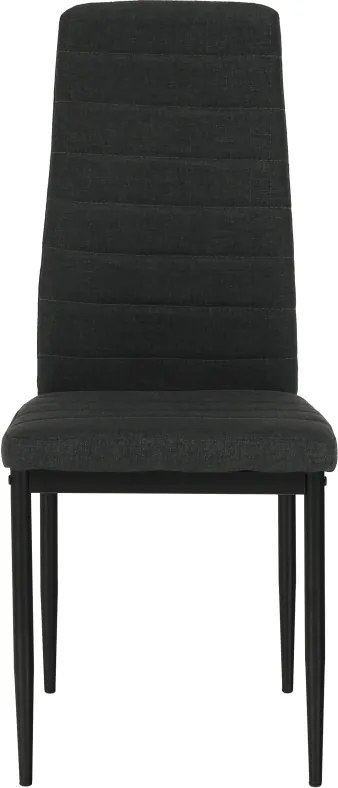 Étkezőszék, sötétszürke szövet/fekete fém, COLETA NOVA
