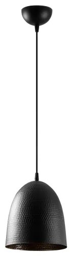 Kábeles függőlámpa TATTOO 1xE27/40W/230V átm. 20 cm fekete