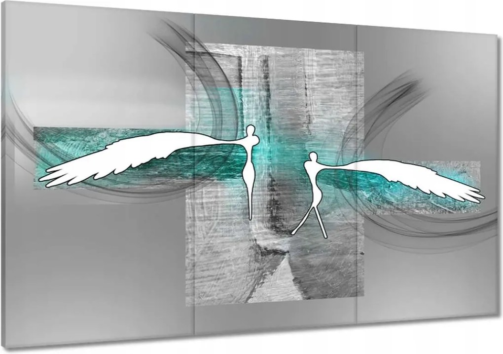 Vászonkép 120x80 Angyalok a hálószobába Türkiz