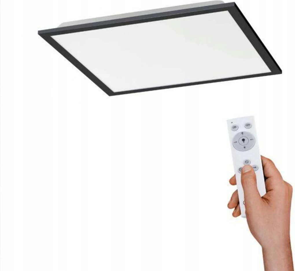 Just Light Led mennyezeti panel fekete, távirányítóval, fényerő-szabályozással, 2700-5000K