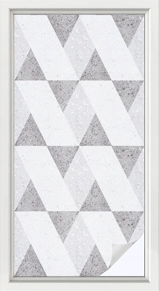 Öntapadós Ablakfólia Adatvédelem Szürke háromszögek 50x100 cm