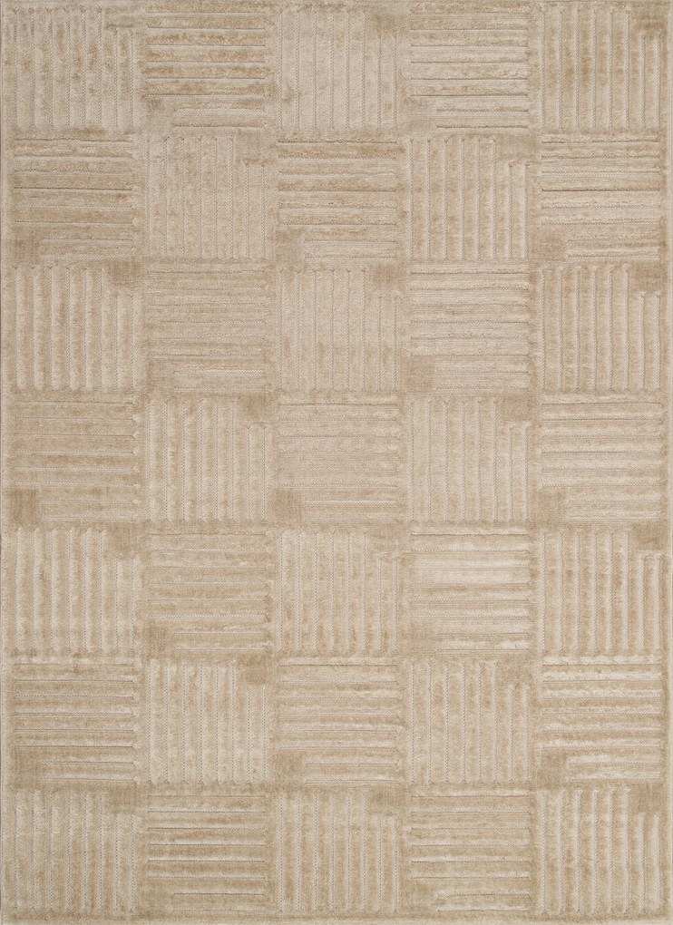 Bézs szőnyeg nappaliba ,modern kivágott boho minta 80x150cm