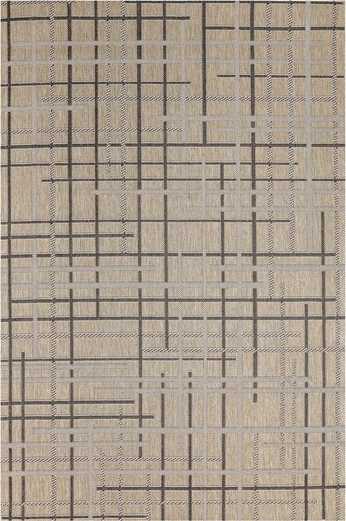 Zsinóros Szőnyeg Csúszásgátló Bézs Vonalas Rács Sisal Flex 120x170 cm