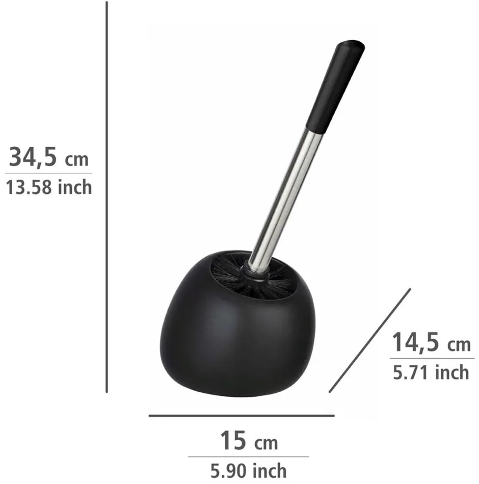 Polaris fekete kerámia WC-kefe - Wenko