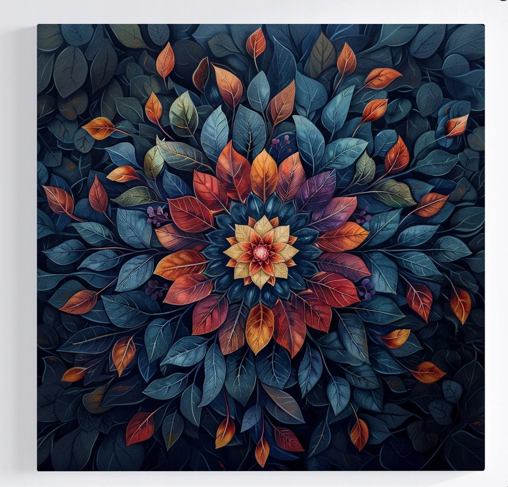 Vászonkép Canvas Mandala Levelek Ősz Természet Dekoráció 40x40