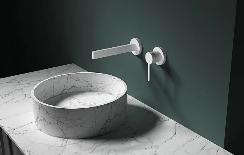 AREZZO design ELEGANT fali mosdócsaptelep, matt fehér
