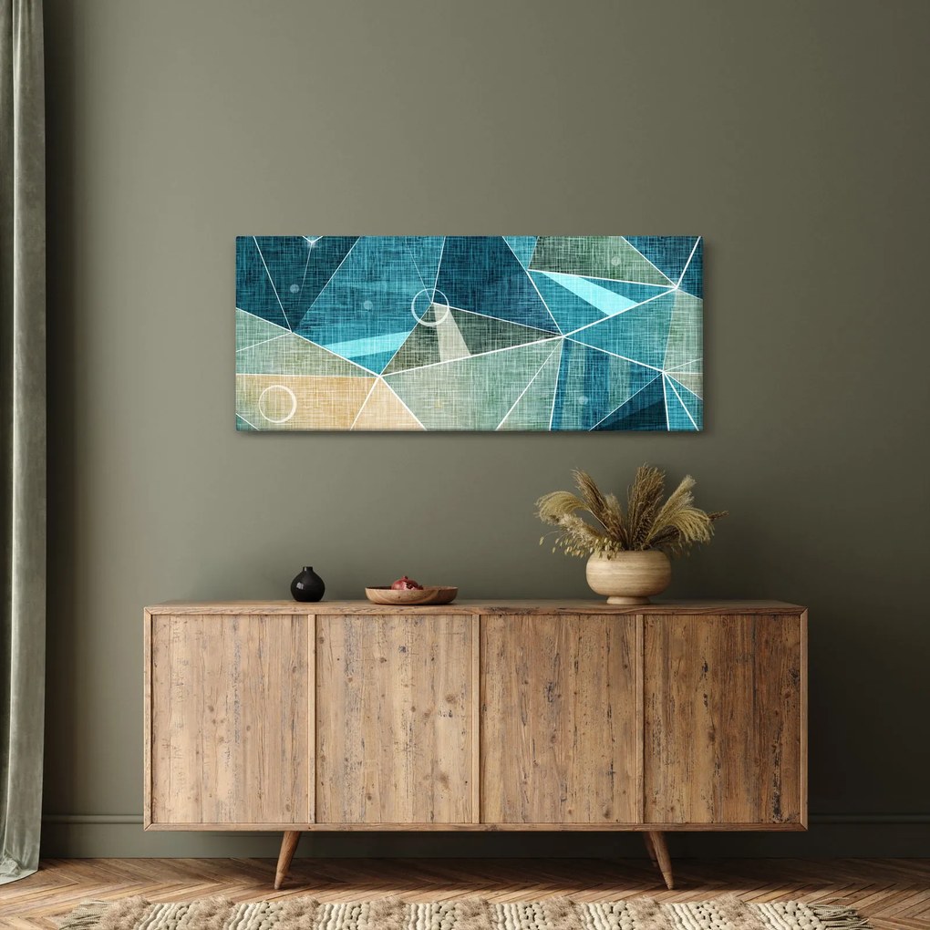 Kép - Türkiz absztrakció (120x50 cm)