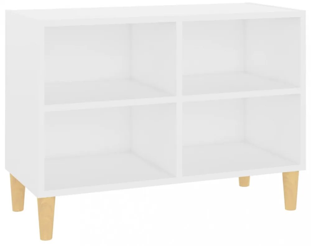 fehér TV-szekrény tömör falábakkal 69,5 x 30 x 50 cm