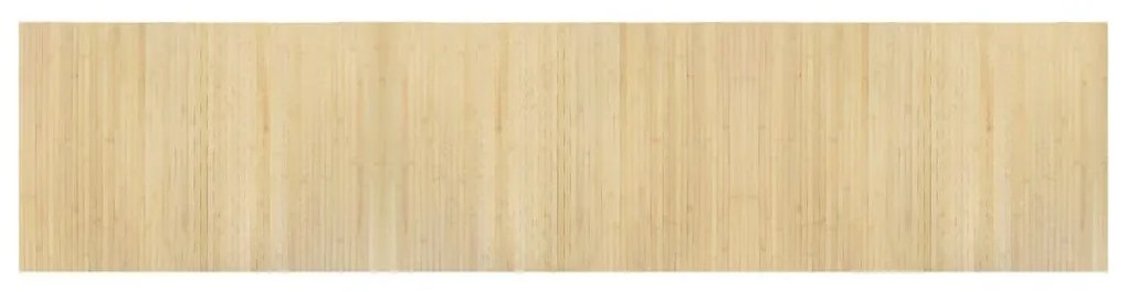 négyszögletű világos természetes bambusz szőnyeg 70 x 300 cm